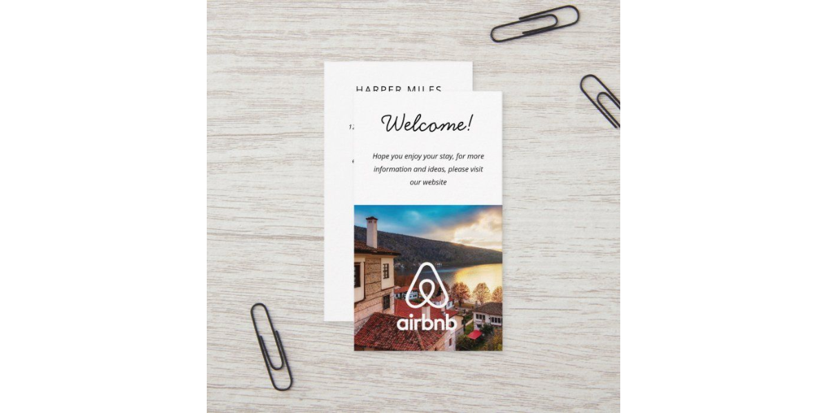An Airbnb QR business card.