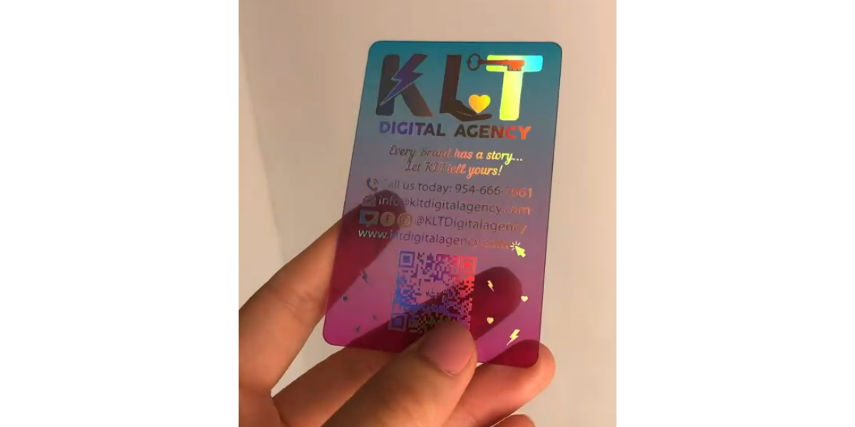 Transparent business card QR Code.