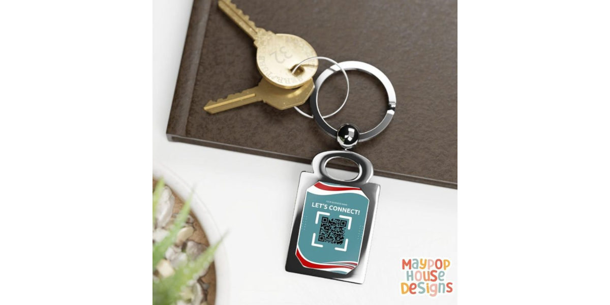 Keychain QR Code business card.