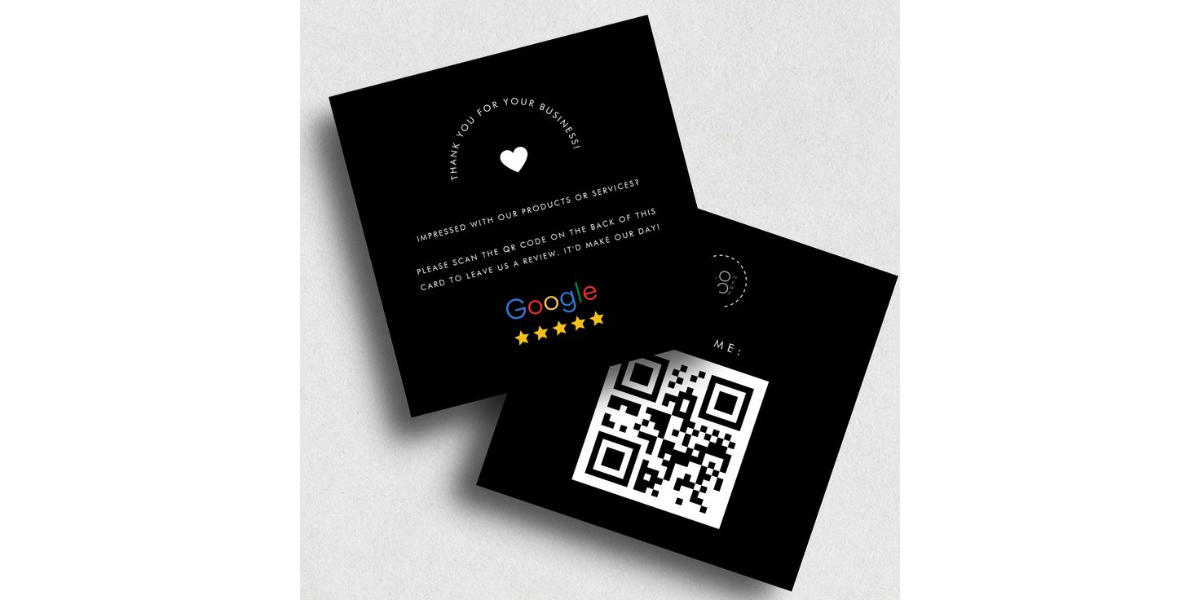 Modern bold QR Code business card.