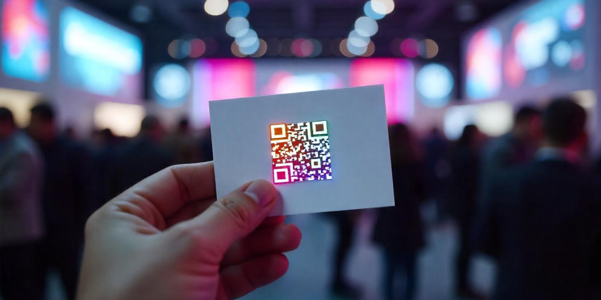 A creative example of a QR Code business card.