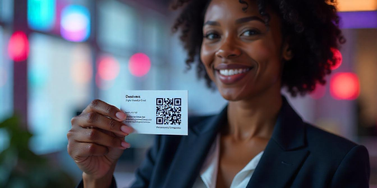 A QR Code displayed on a large print vs. a QR Code on a mobile display.