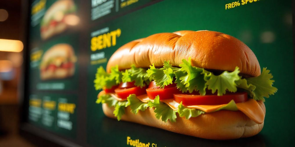 Subway's digital menu board.
