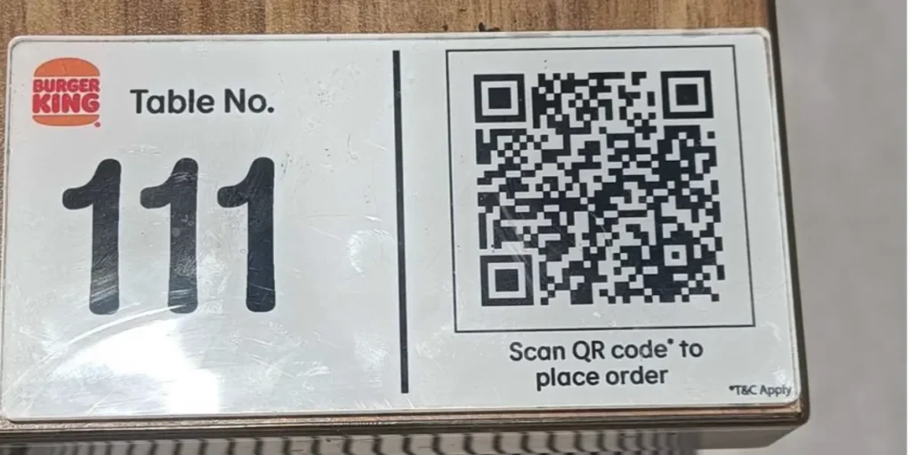 A burger king QR Code with a proper CTA.