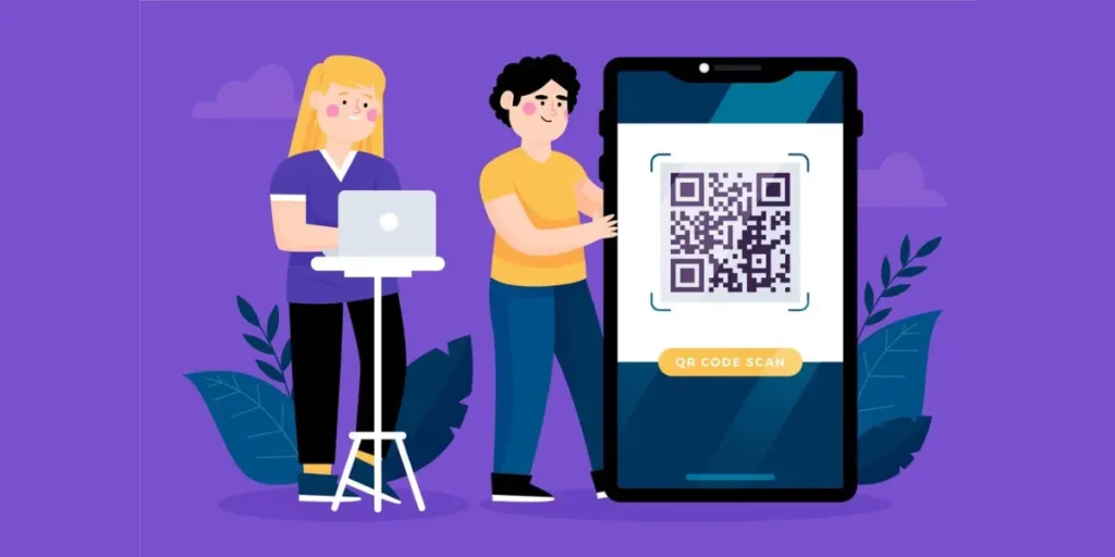 People Scanning QR Code