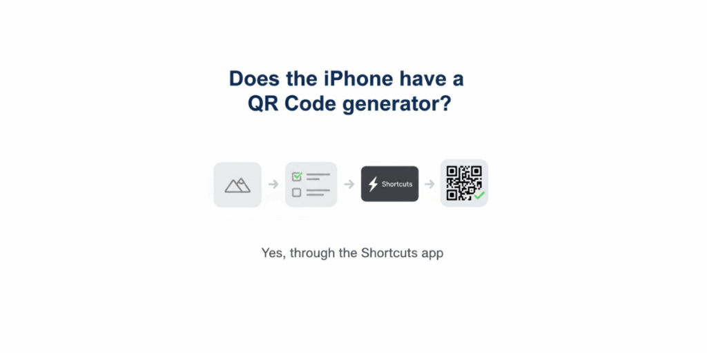 An iPhone with a QR Code displayed on the screen.