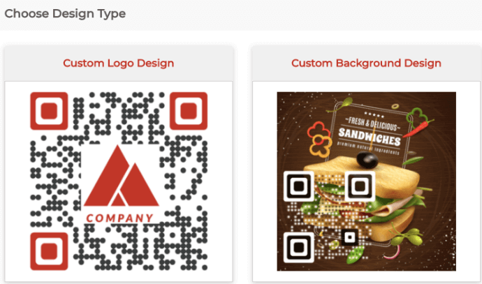 QR Code categories