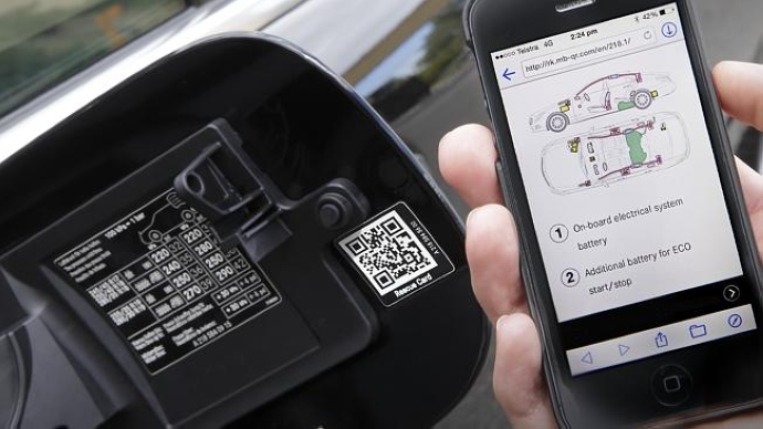 qr code on a vehicle in emergencies