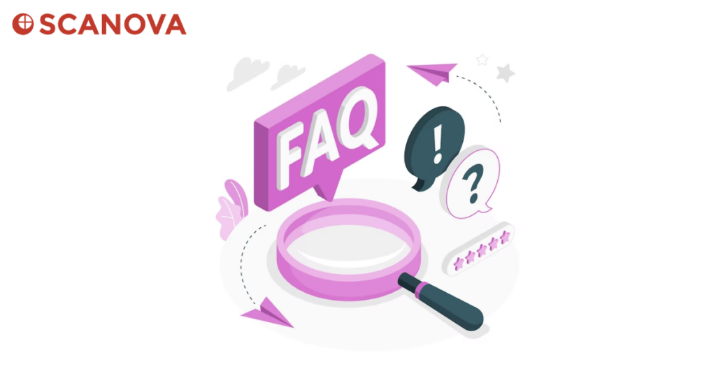 FAQ written over a huge magnifying glass, symbolizing search for answers