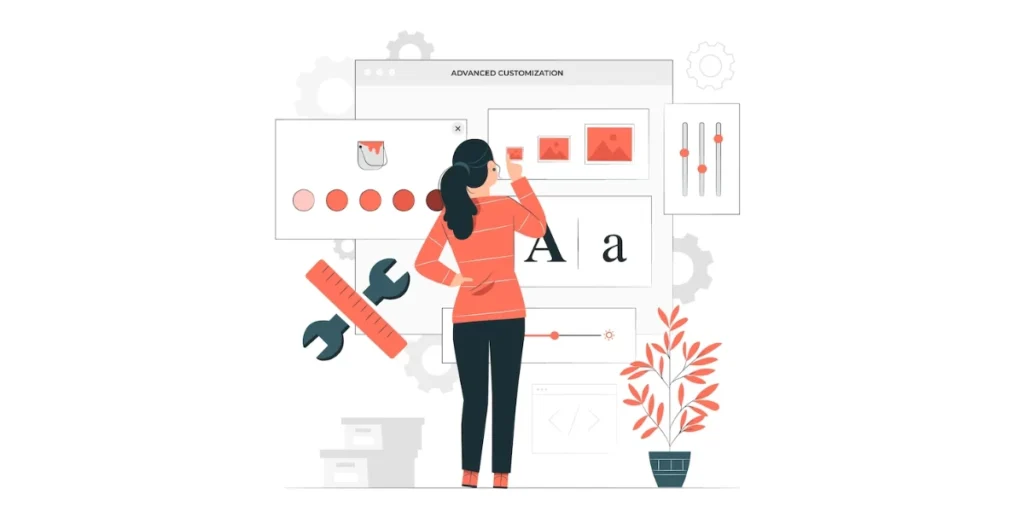 A woman adding colors to a customize qr code.