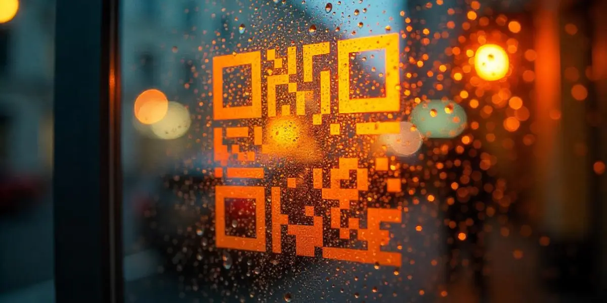 a qr code glass