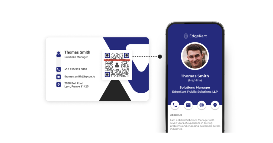 An example of a contact info QR Code.