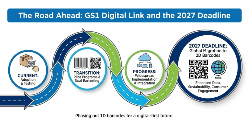 The difference between a GS1 digital link and a barcode.
