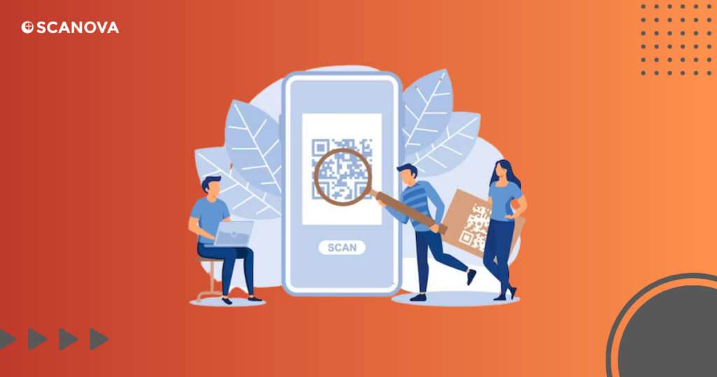 People Scanning QR Code