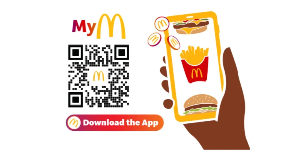  A McDonald's QR Code with it's logo in the middle.