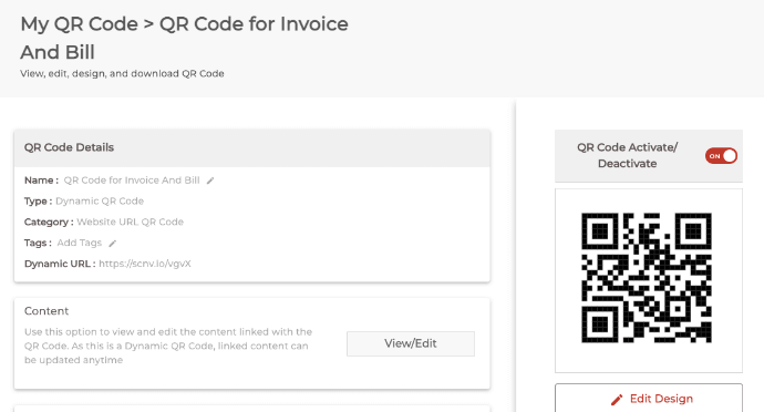 QR Code categories