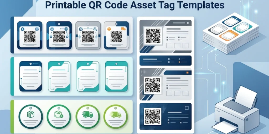 Different industries using QR Code asset tags.