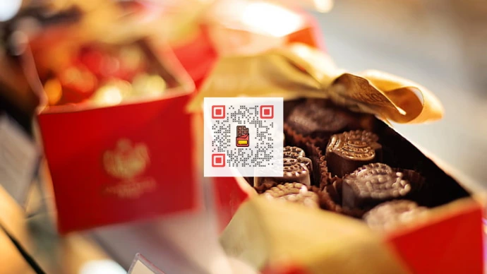 QR Code on chocolate
