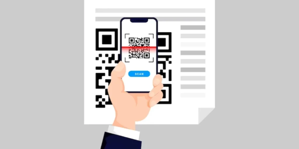People Scanning QR Code