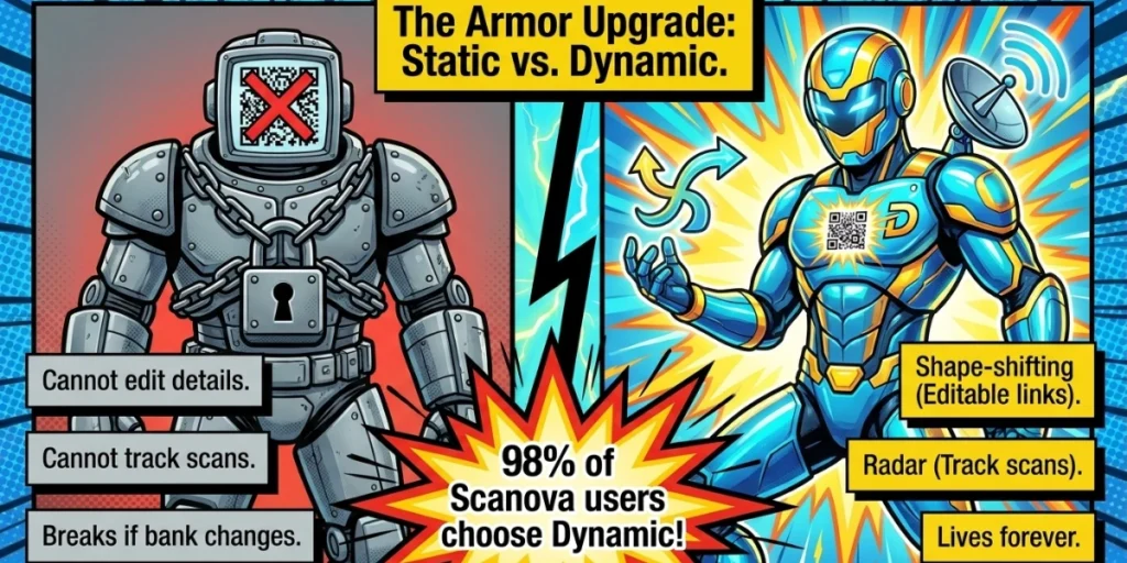 Static vs Dynamic QR Codes explained.
