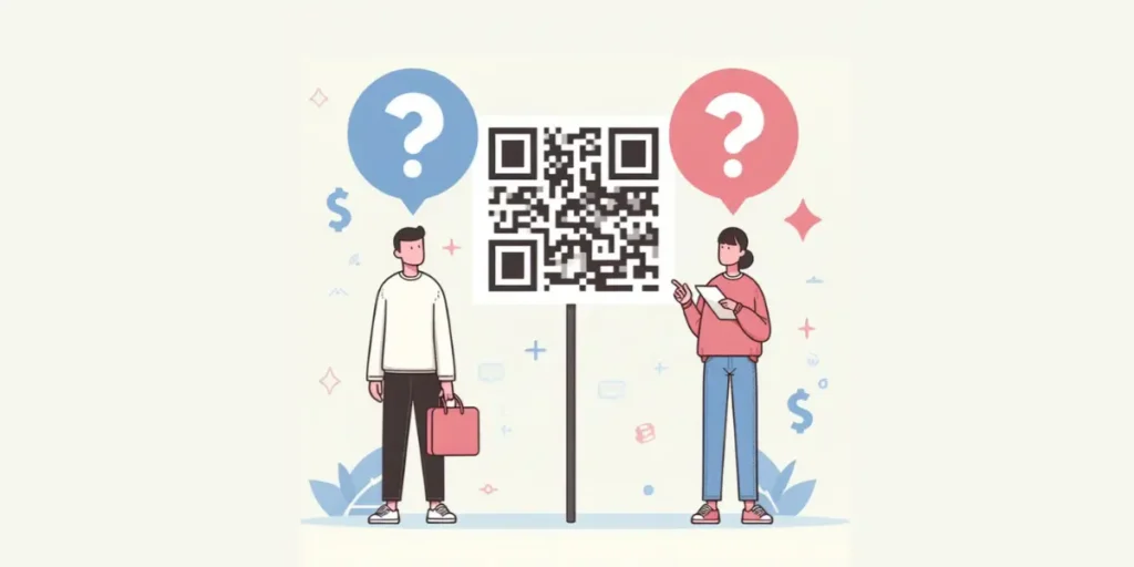 Two people standing next to each other with question marks over their heads.