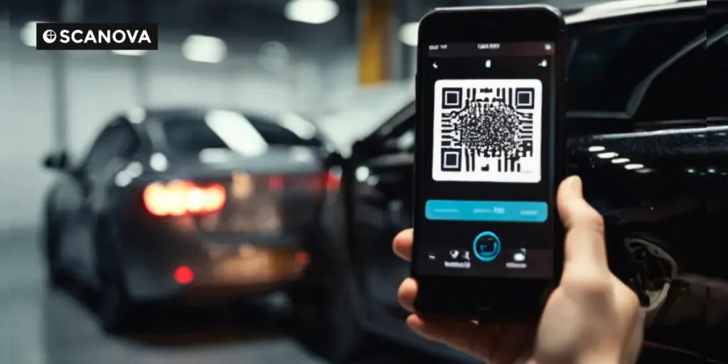Toyota's QR Code test drive booking campaign interface on a phone screen.