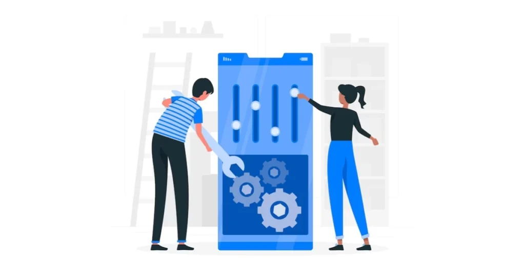People Scanning QR Code