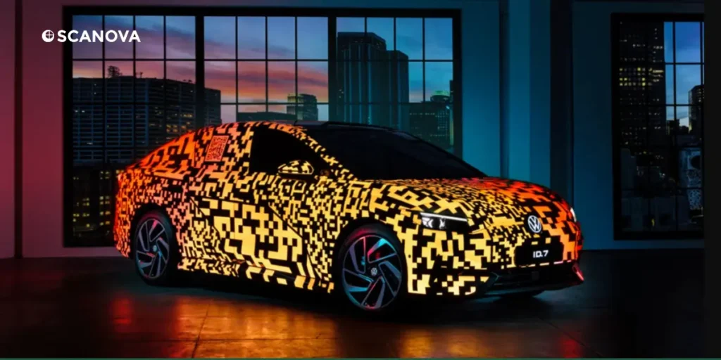 Volkswagen's QR Code print on car model IQ7