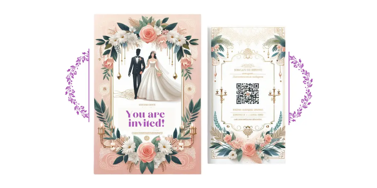 Wedding Invitation QR Code, QR Codes for RSVP, QR Codes for Wedding Invitation