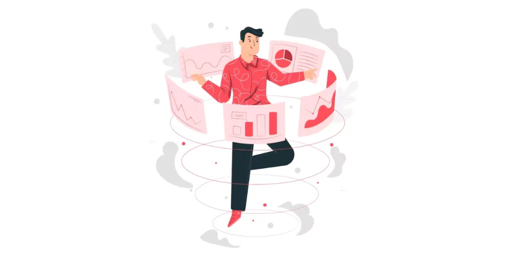 A person looking at analytics of warranty QR Codes. 