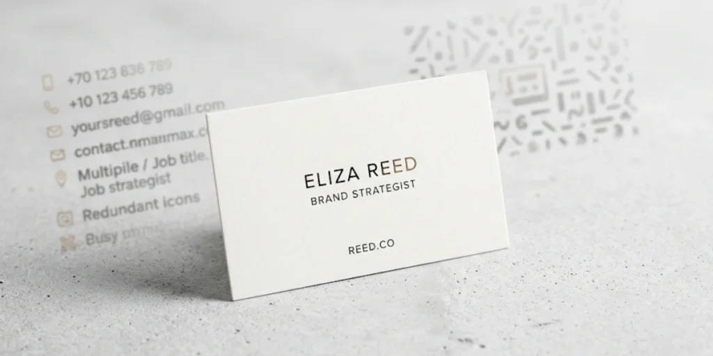 The info to incluse on your business cards.