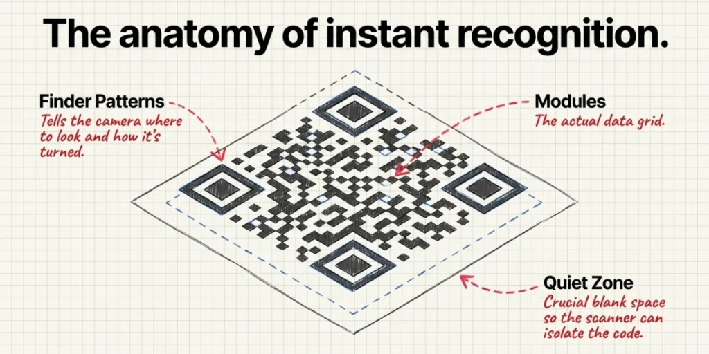 The reasons for QR Codes being square.